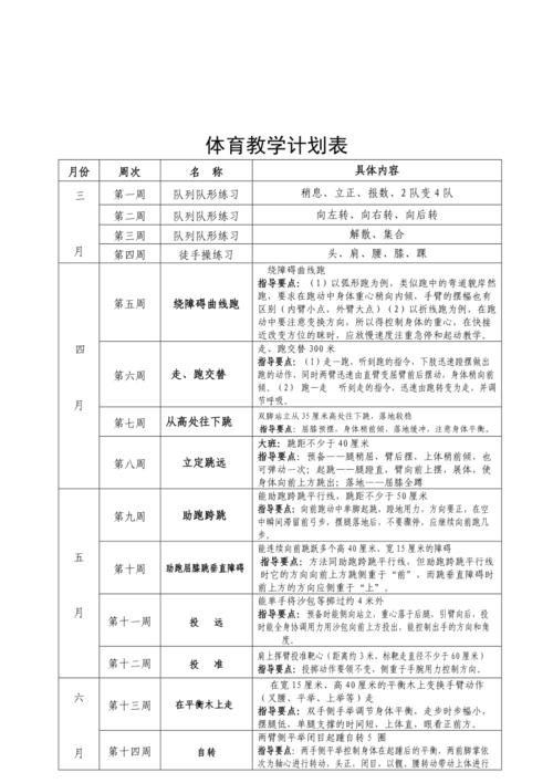 幼儿园体育教学计划.doc