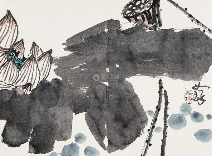 崔如琢(b.1944) 荷花 镜心 设色纸本