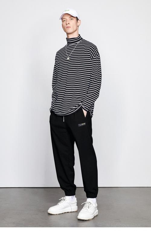 春夏工装裤男生大码宽松束脚薄款裤子男韩版潮流裤卫裤休闲哈伦长裤