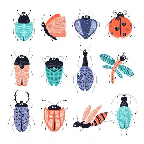 画画素材#昆虫日记#昆虫世界#少儿美术#色彩审美#插画分享