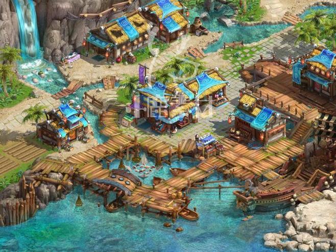 游戏美术资源/q版场景素材/2d游戏资源 梦想世界高清场景地图素材