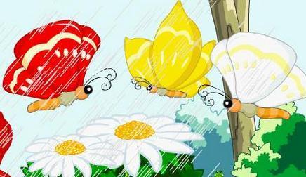 简单的三只蝴蝶绘本简笔画