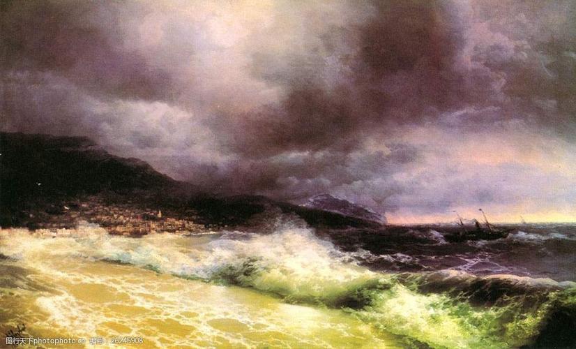 关键词:油画海浪图片素材 名画 油画 艺术 绘画 文化艺术 艺术品 世界