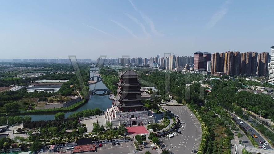 西安汉城湖大风阁_1920x1080_高清视频素材下载(编号