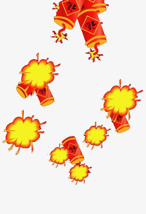 庆新年放鞭炮免抠素材免费下载_觅元素51yuansu.com