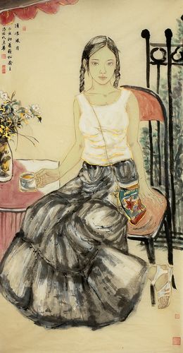 都市情调唯美浪漫胡清菘人物画赏析