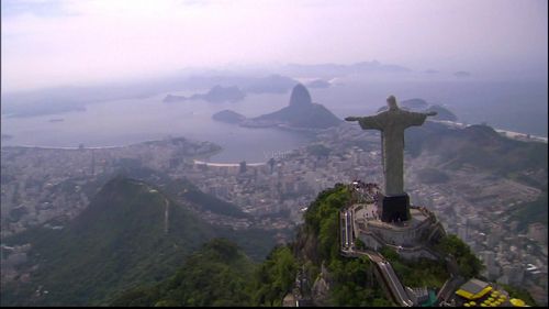 航拍巴西耶稣雕像耶稣山_1920x1080_高清视频素材下载(编号:1440140)