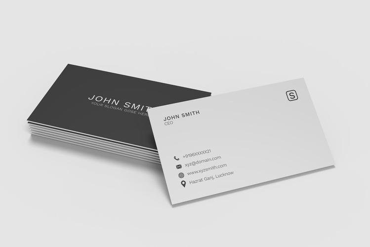 简约时尚高端清新好用的房地产名片设计vi样机展示模型mockups