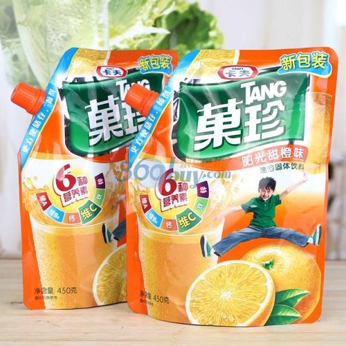 卡夫果珍阳光甜橙味(壶嘴装)450g*2袋 自营