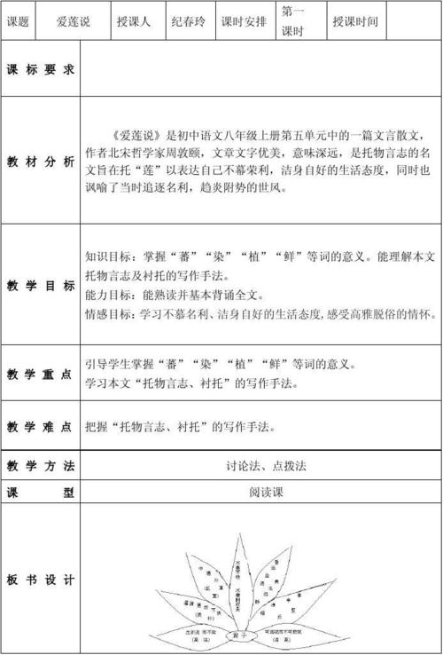 《爱莲说》教案