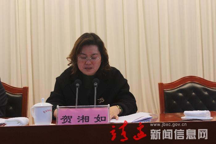 县长贺湘如作讲话