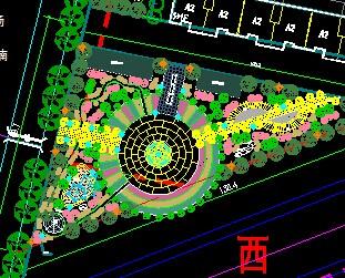 三角形绿地规划设计图