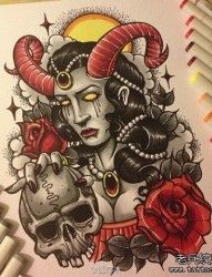恶魔之眼纹身图案_搜索