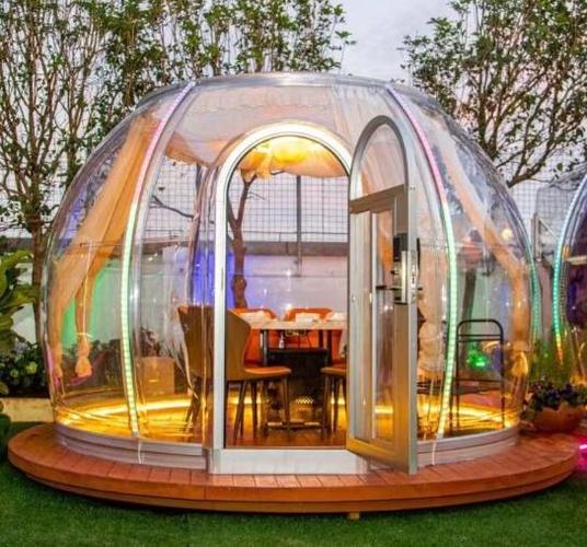 内蒙好的透明玻璃星空房