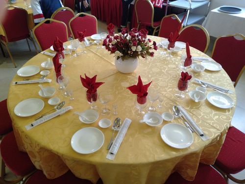 2020级明森酒店班.餐饮与服务课,中餐宴会摆台