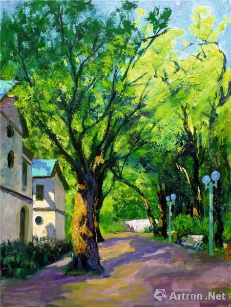 《九龙公园的大树》  林明琛 80x60cm  布面油画