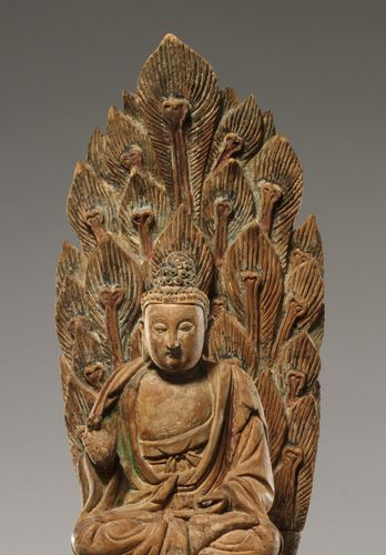 【明代木雕珍品】阿弥陀佛骑孔雀像