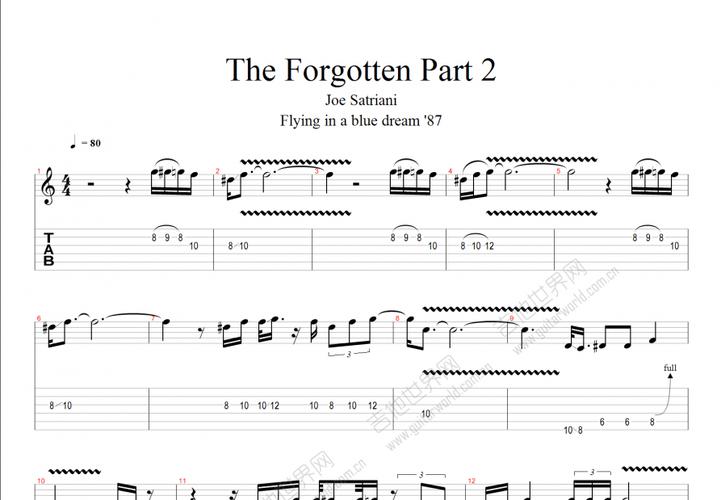 the forgotten prat 2吉他谱_joe satriani_降e电吉他