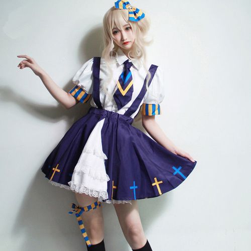 cosplay衣服,哪吒cosplay图片 凹凸世界cos服同人安迷修性转萝莉背带裙装软妹裙cosplay服装全套