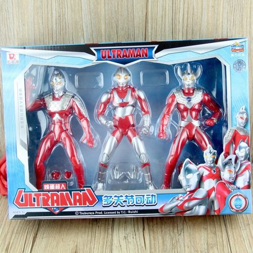 【京选】戴拿奥特曼玩具发声发光变声器多关节可动软胶赛罗迪迦奥特曼