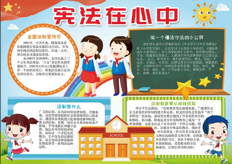 学宪法手抄报的内容图片-懂法 守法5