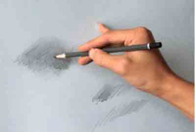 握笔式(用中锋运笔)