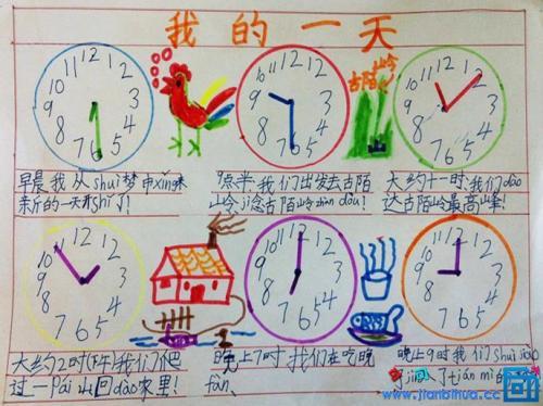 妈妈一天的生活记录手抄报 寒假生活手抄报