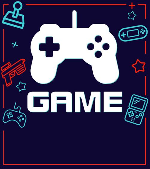 淘宝蓝色科技游戏机手柄游戏用品游戏机软件无线端海报图片素材