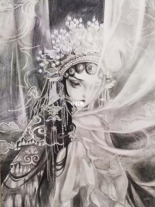 古风素描_古风_素描_人文_绘画