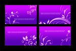 紫色名片 花纹背景设计图__名片卡片_广告设计_设计_.
