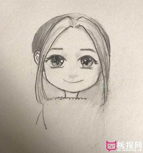 漂亮的人物简笔画图片超萌赵丽颖简笔画