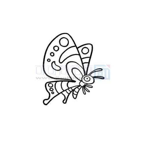 蝴蝶简笔画图片大全_漂亮的大翅膀蝴蝶画法