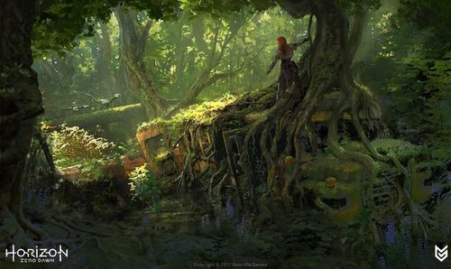 场景-森林,山