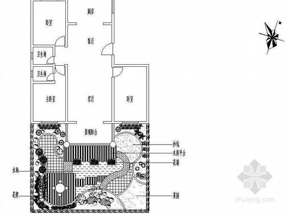 共一个cad文件 查看详情>> 立即下载 资中某小区私家庭院绿化设计施工