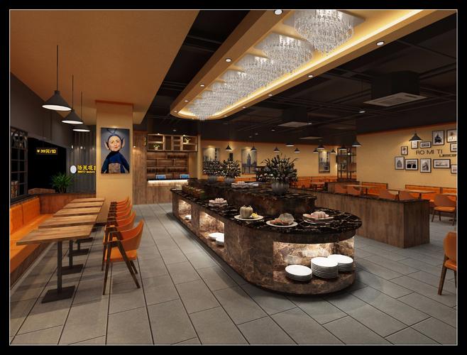 布菲台自助取餐区