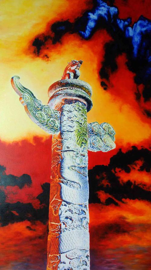 《华表》油画 150-80cm 2008 年