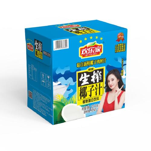 欢乐家椰汁生榨椰子汁125l6瓶果肉型植物蛋白饮料视频