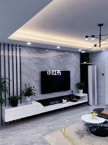 网红款电视背景墙_电视机_背景墙_家居家装_装修
