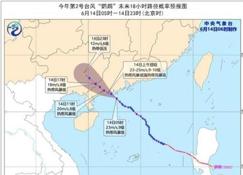 2020年2号台风"鹦鹉"到来中国