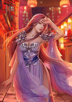 3d游戏插画美女