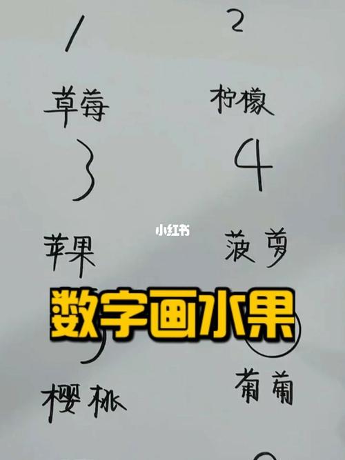 数字画各种水果_水果_简笔画_教程_简笔画教程_文化