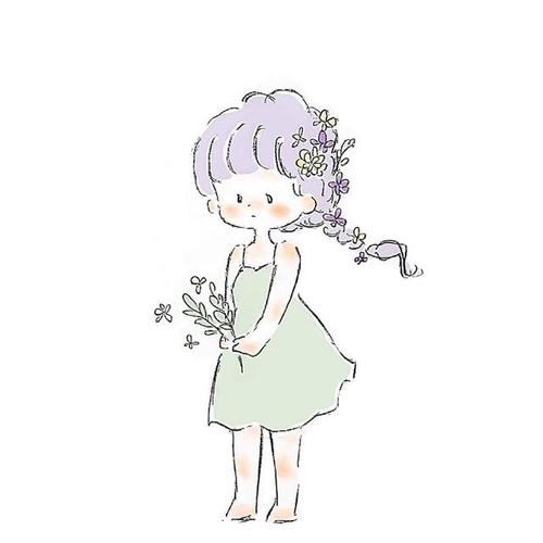 简单易画的可爱小女孩