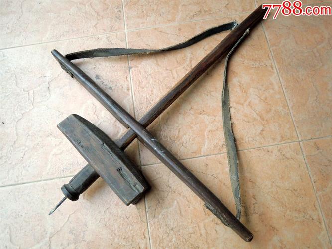 怀旧收藏1905-解放初期大号木匠用手工硬木钻孔工具套件0.78kg