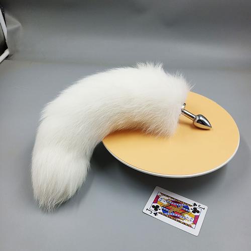 真毛狐狸尾巴插件狐狸尾 女生尾巴可拆卸演出道具cos舞蹈道具包邮