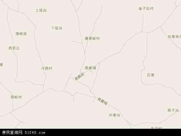 中国山东省临沂市蒙阴县高都镇地图(卫星地图)