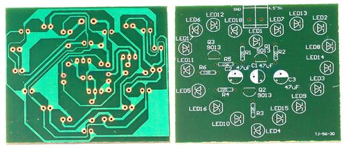 led心形闪烁灯 循环闪烁灯 电子制作套件 18只红色led