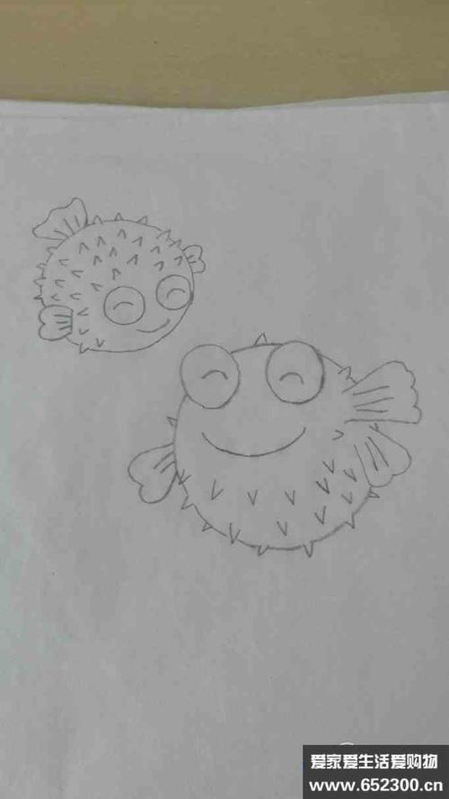 如何画河豚的简笔画