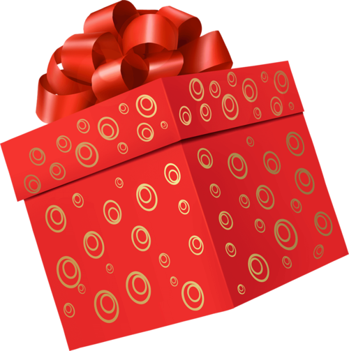 喜庆红色大礼包礼盒png图片-xd素材中文网