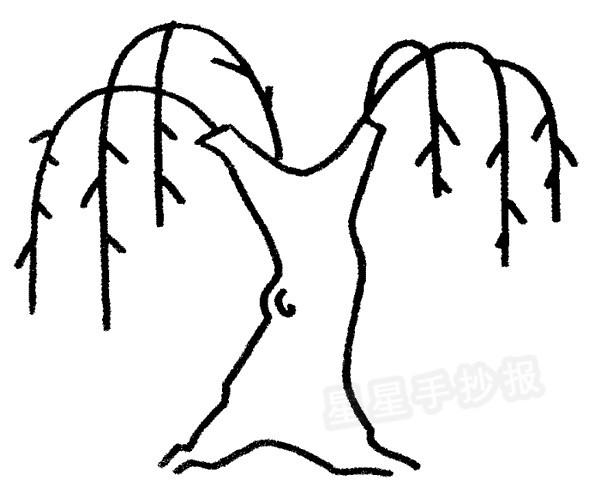 柳树简笔画图片大全