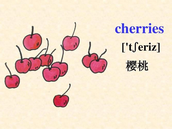 小学三年级英语教学课件 cherries ["t eriz] 樱桃